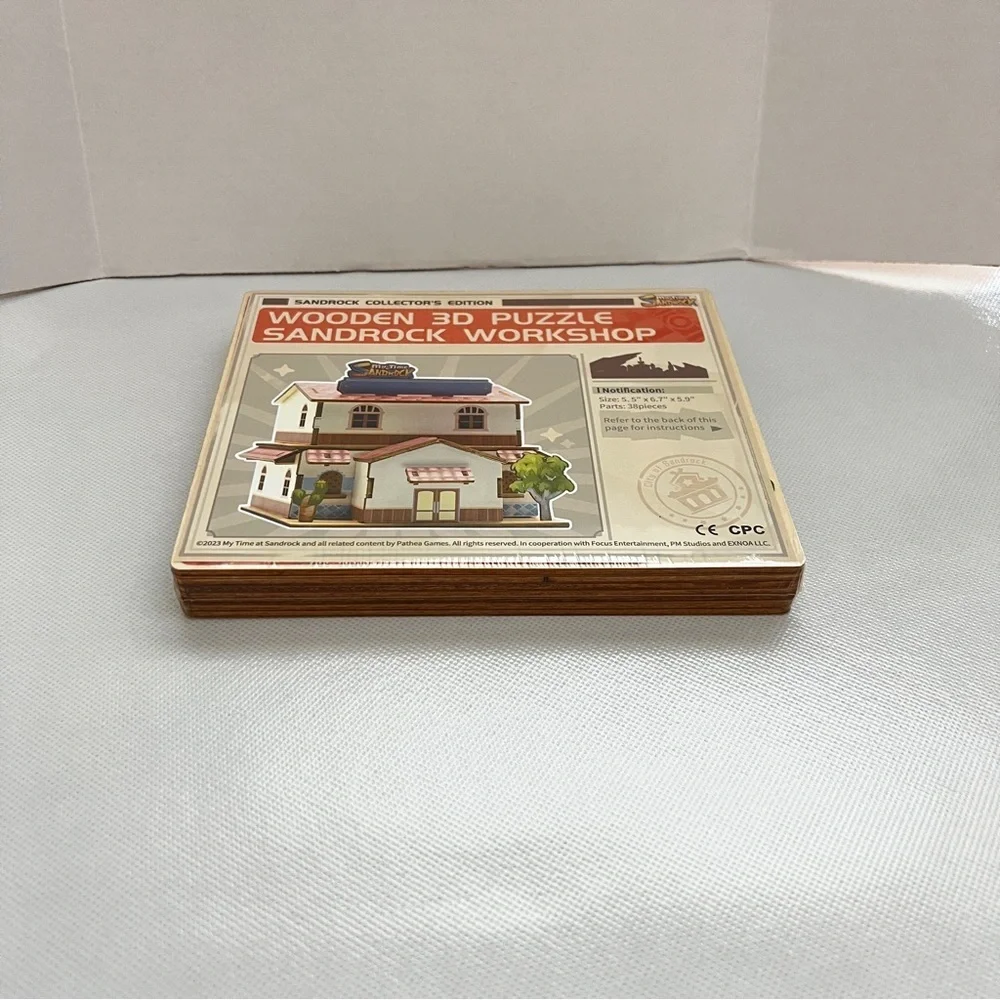 Wooden 3D Puzzle Sandrock Workshop 38 Pieces Size 5.5